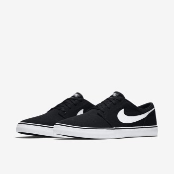 Nike SB Solarsoft Portmore 2 - Férfi Utcai Cipő - Fekete/Fehér/Fehér